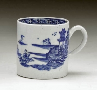 blue printed mug